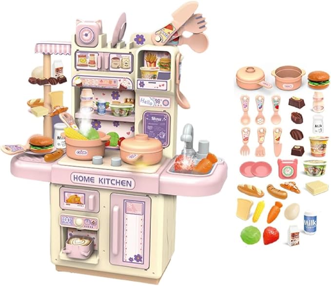 Inbealy Dream Kitchen Set with Spraying Mist and Light