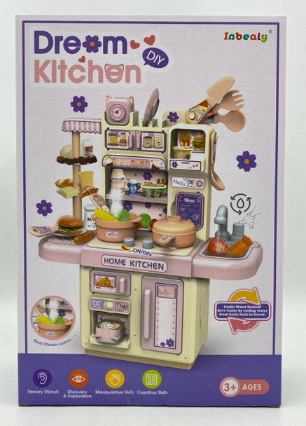 Inbealy Dream Kitchen Set with Spraying Mist and Light