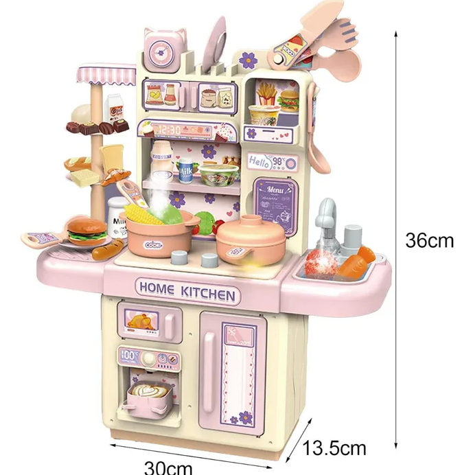 Inbealy Dream Kitchen Set with Spraying Mist and Light