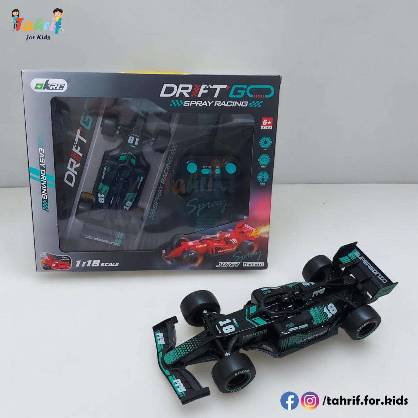 Drift Go Spray Racing Formula 1 R/C Car (F1 Racing)