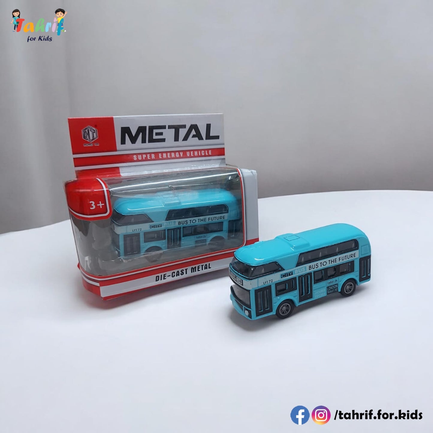 Die-Cast Metal Double Decker Bus