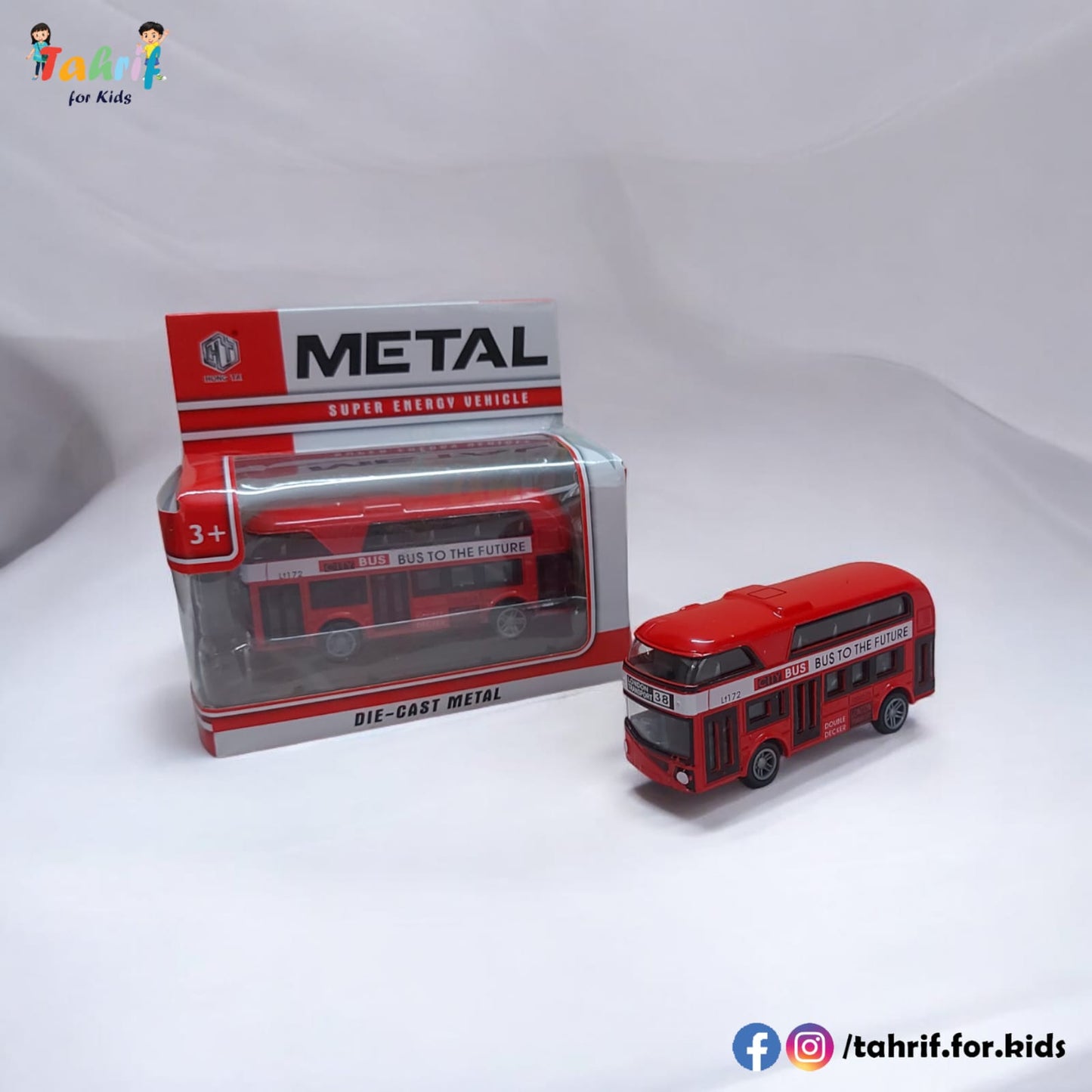 Die-Cast Metal Double Decker Bus