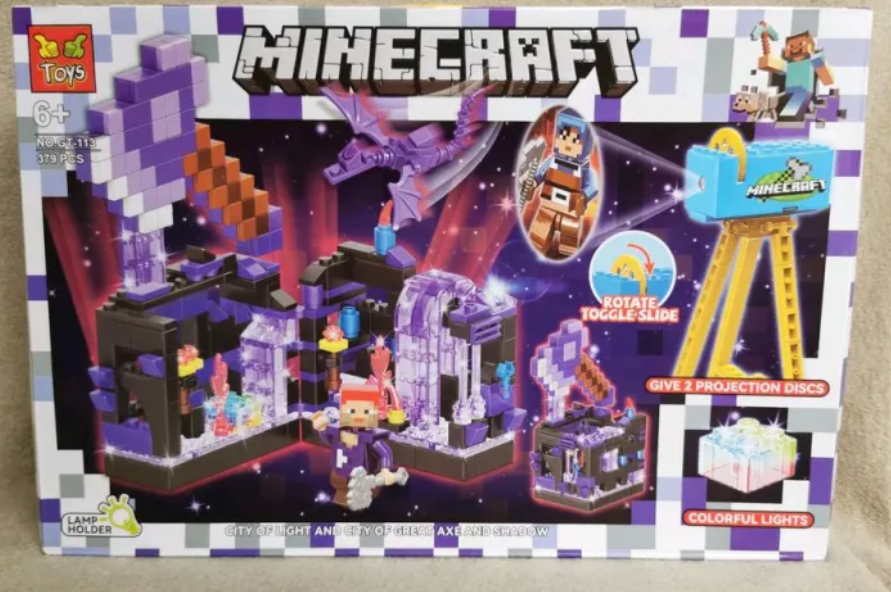 Minecraft Lego - City of Light and City of Great AXE and Shadow (379 Pcs)