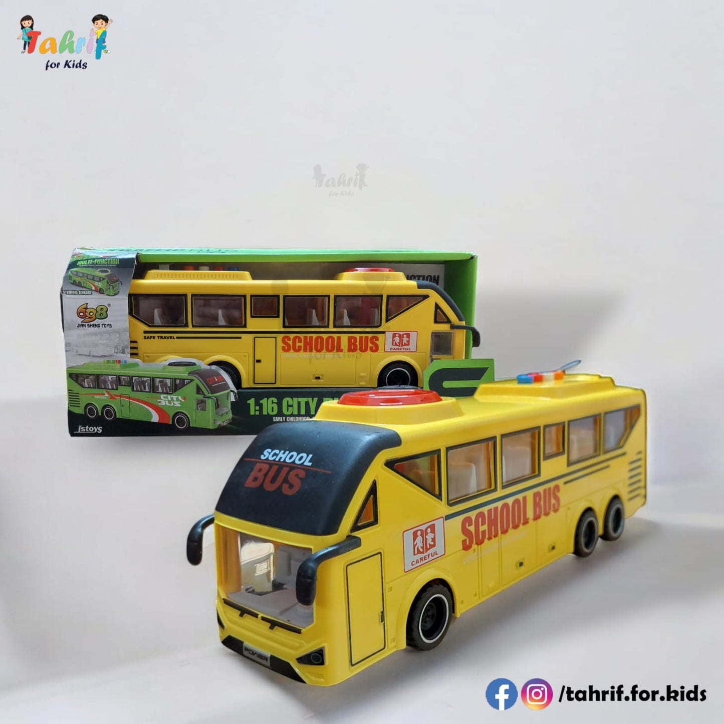 JIAN SHENG School Bus Inertia Toy